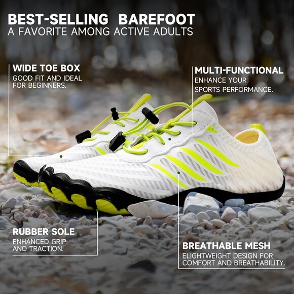 Barefoot Shoes Women Men Water Hiking Lightweight Non-Slip Grounded Footwear - Picture 3 of 7